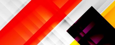 Gölge çizgileri, modern formlar, dikdörtgenler, kareler ve akışkan eğimlere sahip geometrik soyut arkaplanlar. Parlak renkli çizgiler serin arkaplanlar