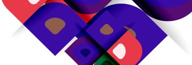 Soyut yuvarlak şekiller ve gölge efektleri tekrarlanan vektör modern geometrik arkaplan kümesi