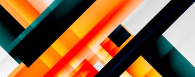 Gölge çizgileri, modern formlar, dikdörtgenler, kareler ve akışkan eğimlere sahip geometrik soyut arkaplanlar. Parlak renkli çizgiler serin arkaplanlar