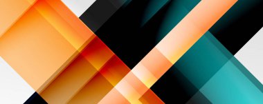 Gölge çizgileri, modern formlar, dikdörtgenler, kareler ve akışkan eğimlere sahip geometrik soyut arkaplanlar. Parlak renkli çizgiler serin arkaplanlar