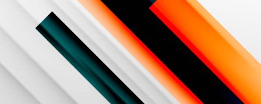 Gölge çizgileri, modern formlar, dikdörtgenler, kareler ve akışkan eğimlere sahip geometrik soyut arkaplanlar. Parlak renkli çizgiler serin arkaplanlar