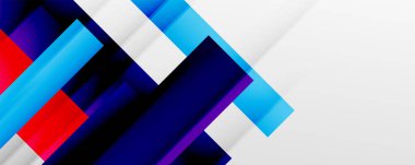 Gölge çizgileri, modern formlar, dikdörtgenler, kareler ve akışkan eğimlere sahip geometrik soyut arkaplanlar. Parlak renkli çizgiler serin arkaplanlar