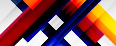 Gölge çizgileri, modern formlar, dikdörtgenler, kareler ve akışkan eğimlere sahip geometrik soyut arkaplanlar. Parlak renkli çizgiler serin arkaplanlar