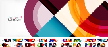 Yuvarlak şekiller kümesi soyut arkaplanlar