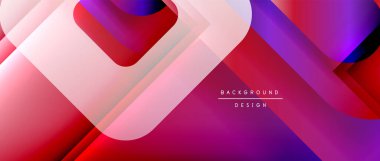 Çizgiler ve modern formlarla vektör geometrik arkaplan. Soyut yuvarlak şekiller, gölge ve ışık efektleri ile akışkan eğimli