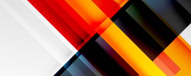 Gölge çizgileri, modern formlar, dikdörtgenler, kareler ve akışkan eğimlere sahip geometrik soyut arkaplanlar. Parlak renkli çizgiler serin arkaplanlar