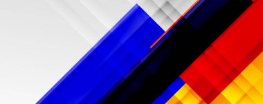 Gölge çizgileri, modern formlar, dikdörtgenler, kareler ve akışkan eğimlere sahip geometrik soyut arkaplanlar. Parlak renkli çizgiler serin arkaplanlar