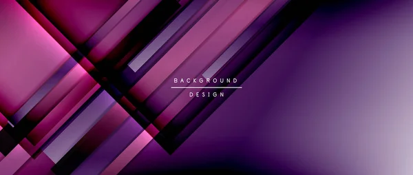 Dynamic lines on fluid color gradient. Trendy geometric abstract background for your text, logo or graphics — Stock Vector