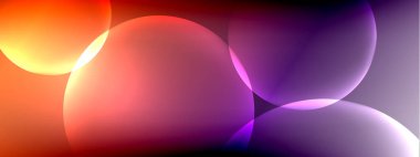 Vektör soyut arka plan sıvı baloncuk daireleri, gölgeler ve ışık efektleri ile sıvı gradyan. Metin için parlak tasarım şablonları