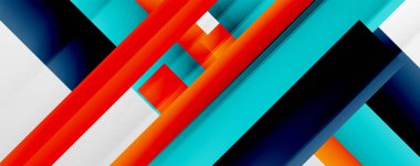 Gölge çizgileri, modern formlar, dikdörtgenler, kareler ve akışkan eğimlere sahip geometrik soyut arkaplanlar. Parlak renkli çizgiler serin arkaplanlar