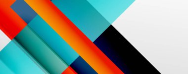 Gölge çizgileri, modern formlar, dikdörtgenler, kareler ve akışkan eğimlere sahip geometrik soyut arkaplanlar. Parlak renkli çizgiler serin arkaplanlar