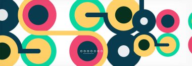 Kapaklar, afişler, el ilanları ve posterler ve diğer şablonlar için çemberler ve çizgiler soyut arkaplan