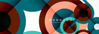 Kapaklar, afişler, el ilanları ve posterler ve diğer şablonlar için çemberler ve çizgiler soyut arkaplan