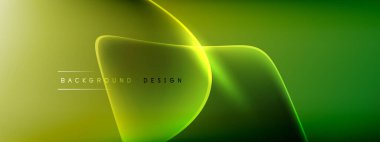 Vektör soyut arkaplan - sıvı kabarcıklar, gölgeler ve ışık efektleri ile sıvı gradyan şekiller. Metin için parlak tasarım şablonu