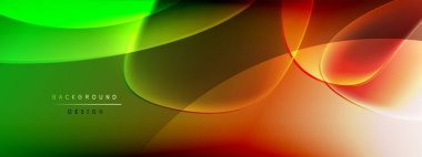 Vektör soyut arkaplan - sıvı kabarcıklar, gölgeler ve ışık efektleri ile sıvı gradyan şekiller. Metin için parlak tasarım şablonu