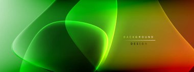 Vektör soyut arkaplan - sıvı kabarcıklar, gölgeler ve ışık efektleri ile sıvı gradyan şekiller. Metin için parlak tasarım şablonu