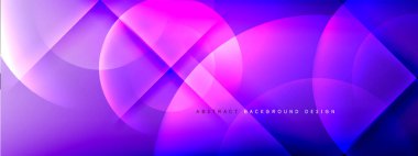 Vektör soyut arkaplan - gölgeler ve ışık efektleri ile sıvı gradyanı üzerinde daire ve çapraz çapraz. Metin için tekno ya da ticari parlak tasarım şablonları