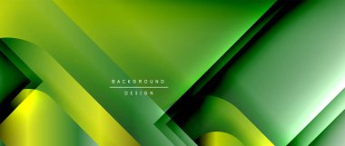 Çizgiler ve modern formlarla vektör geometrik arkaplan. Soyut yuvarlak şekiller, gölge ve ışık efektleri ile akışkan eğimli