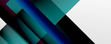 Gölge çizgileri, modern formlar, dikdörtgenler, kareler ve akışkan eğimlere sahip geometrik soyut arkaplanlar. Parlak renkli çizgiler serin arkaplanlar