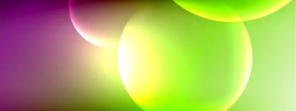 Vector abstracto fondo círculos de burbujas líquidas en gradiente de fluido con sombras y efectos de luz. Plantillas de diseño brillante para texto — Archivo Imágenes Vectoriales