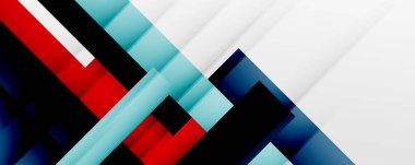 Gölge çizgileri, modern formlar, dikdörtgenler, kareler ve akışkan eğimlere sahip geometrik soyut arkaplanlar. Parlak renkli çizgiler serin arkaplanlar