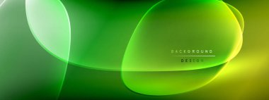 Vektör soyut arkaplan - sıvı kabarcıklar, gölgeler ve ışık efektleri ile sıvı gradyan şekiller. Metin için parlak tasarım şablonu