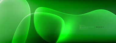 Vektör soyut arkaplan - sıvı kabarcıklar, gölgeler ve ışık efektleri ile sıvı gradyan şekiller. Metin için parlak tasarım şablonu