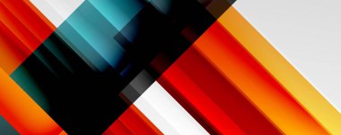 Gölge çizgileri, modern formlar, dikdörtgenler, kareler ve akışkan eğimlere sahip geometrik soyut arkaplanlar. Parlak renkli çizgiler serin arkaplanlar