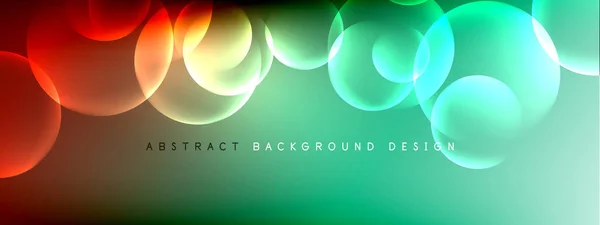 Vector abstracto fondo círculos de burbujas líquidas en gradiente de fluido con sombras y efectos de luz. Plantillas de diseño brillante para texto — Vector de stock