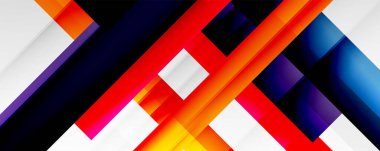 Gölge çizgileri, modern formlar, dikdörtgenler, kareler ve akışkan eğimlere sahip geometrik soyut arkaplanlar. Parlak renkli çizgiler serin arkaplanlar