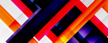 Gölge çizgileri, modern formlar, dikdörtgenler, kareler ve akışkan eğimlere sahip geometrik soyut arkaplanlar. Parlak renkli çizgiler serin arkaplanlar