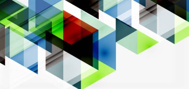 Geometrik soyut arkaplan, mozaik üçgen ve altıgen şekiller. İş veya teknoloji sunumu, İnternet posteri veya web broşürü kapağı, duvar kağıdı için modaya uygun soyut düzen şablonu