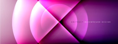 Vektör soyut arkaplan - gölgeler ve ışık efektleri ile sıvı gradyanı üzerinde daire ve çapraz çapraz. Metin için tekno ya da ticari parlak tasarım şablonları