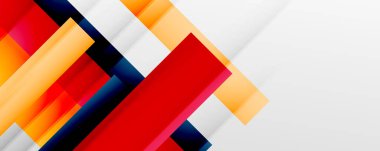 Gölge çizgileri, modern formlar, dikdörtgenler, kareler ve akışkan eğimlere sahip geometrik soyut arkaplanlar. Parlak renkli çizgiler serin arkaplanlar