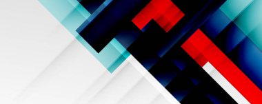 Gölge çizgileri, modern formlar, dikdörtgenler, kareler ve akışkan eğimlere sahip geometrik soyut arkaplanlar. Parlak renkli çizgiler serin arkaplanlar