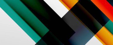 Gölge çizgileri, modern formlar, dikdörtgenler, kareler ve akışkan eğimlere sahip geometrik soyut arkaplanlar. Parlak renkli çizgiler serin arkaplanlar