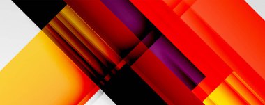 Gölge çizgileri, modern formlar, dikdörtgenler, kareler ve akışkan eğimlere sahip geometrik soyut arkaplanlar. Parlak renkli çizgiler serin arkaplanlar