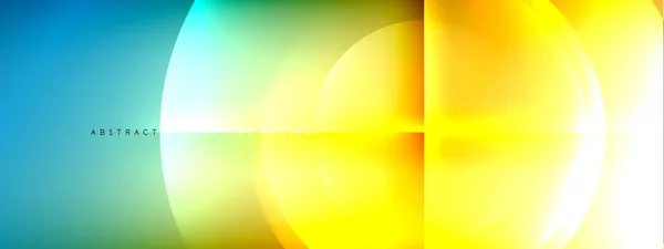 Vector abstracte achtergrond - cirkel en kruis op vloeibare gradiënt met schaduwen en lichteffecten. Techno of business glanzend ontwerp sjablonen voor tekst — Stockvector