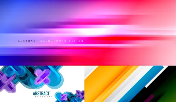 Conjunto de fondo abstracto geométrico vectorial, diseño mínimo — Vector de stock