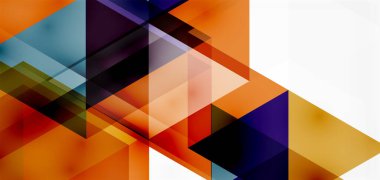 Geometrik soyut arkaplan, mozaik üçgen ve altıgen şekiller. İş veya teknoloji sunumu, İnternet posteri veya web broşürü kapağı, duvar kağıdı için modaya uygun soyut düzen şablonu