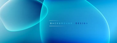 Vektör soyut arkaplan - sıvı kabarcıklar, gölgeler ve ışık efektleri ile sıvı gradyan şekiller. Metin için parlak tasarım şablonu