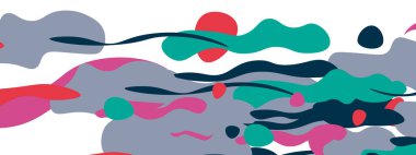 Moda sıvı biçimi, soyut tasarım şekilleri, pankartlar, broşürler, posterler, web iniş sayfaları, kapaklar veya pankartlar için dinamik vektör arkaplanı