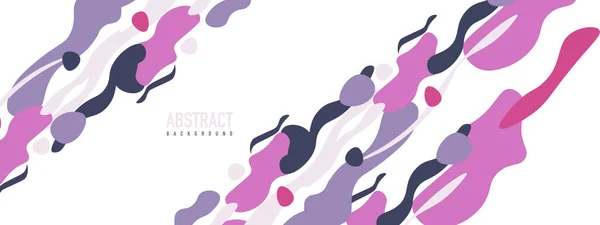 Formes de style liquide tendance design abstrait, fond vectoriel dynamique pour plaques, brochures, affiches, pages de destination Web, couvertures ou bannières — Image vectorielle