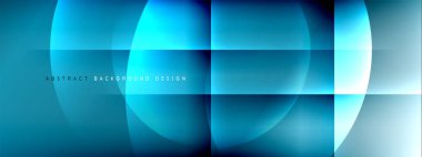 Vektör soyut arkaplan - gölgeler ve ışık efektleri ile sıvı gradyanı üzerinde daire ve çapraz çapraz. Metin için tekno ya da ticari parlak tasarım şablonları