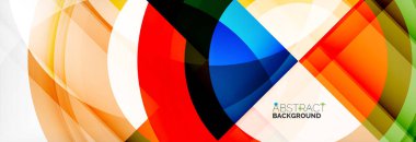 Yuvarlak şekiller, üçgenler ve daireler. Modern soyut arkaplan