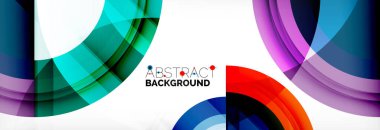 Yuvarlak şekiller, üçgenler ve daireler. Modern soyut arkaplan