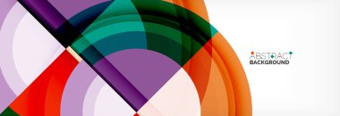 Yuvarlak şekiller, üçgenler ve daireler. Modern soyut arkaplan