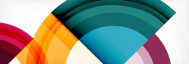 Yuvarlak şekiller, üçgenler ve daireler. Modern soyut arkaplan