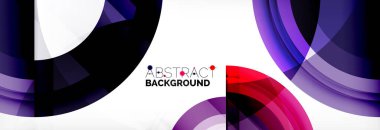 Yuvarlak şekiller, üçgenler ve daireler. Modern soyut arkaplan