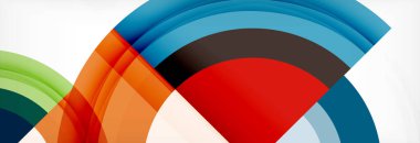 Yuvarlak şekiller, üçgenler ve daireler. Modern soyut arkaplan